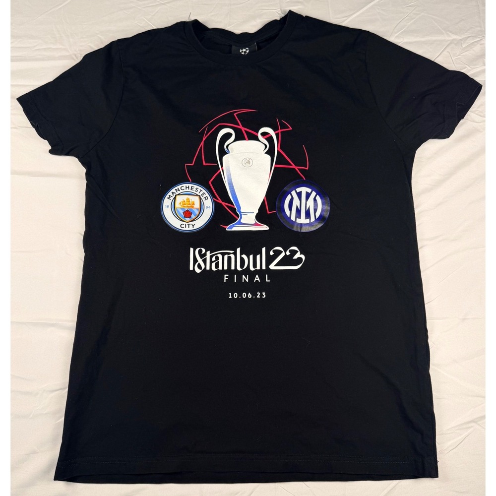 2023 UEFA Champions League Final Promo T-Shirt Size M Istanbul Man City v Inter
